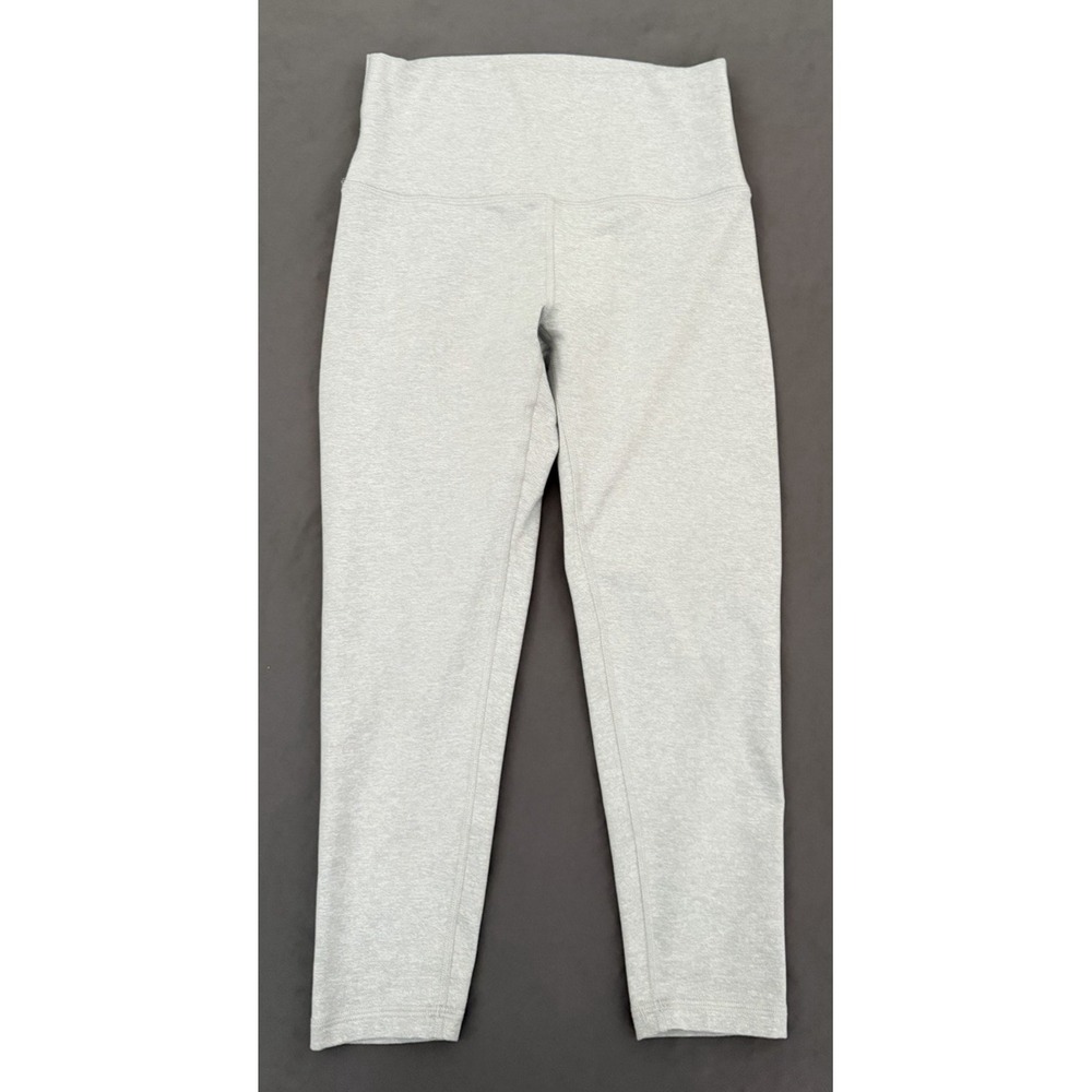 FLEO Leggings Womens Medium Light Gray Cropped Capri CrossFit Gym Workout Pant
